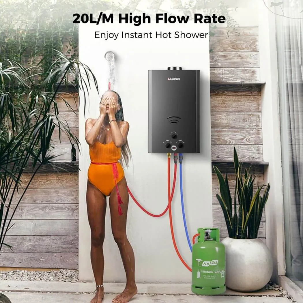 Camplux BW528B chauffe-eau gaz instantané extérieur 20L jardin