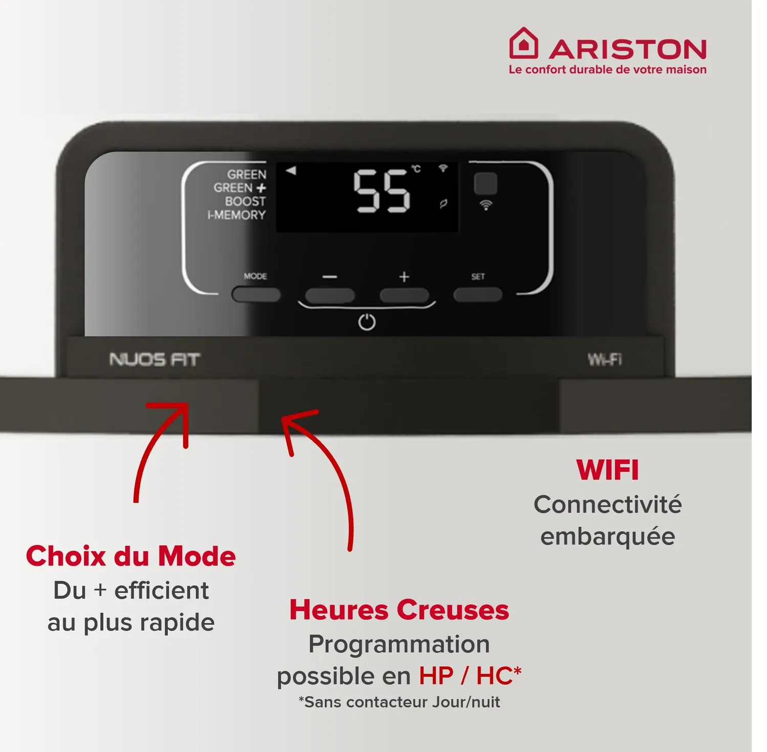 Ariston Nuos Fit Wifi 200L chauffe-eau thermodynamique A+