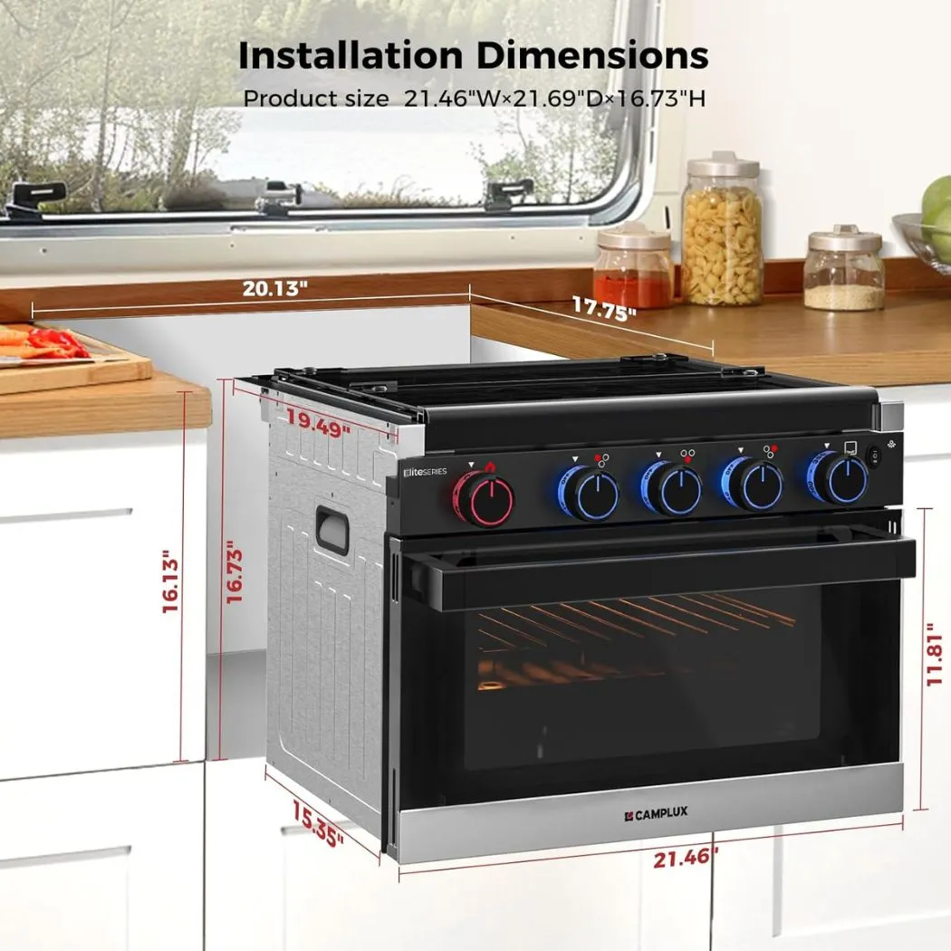 Camplux Elite cuisinière camping-car four gaz 3 feux