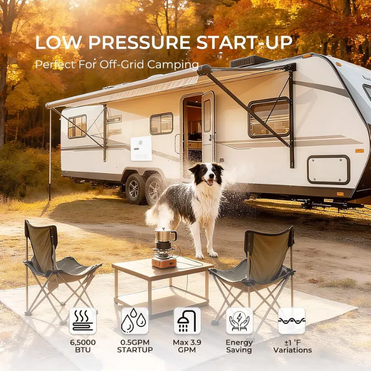 Camplux Chauffe-eau camping-car 2.64 GPM 10L blanc