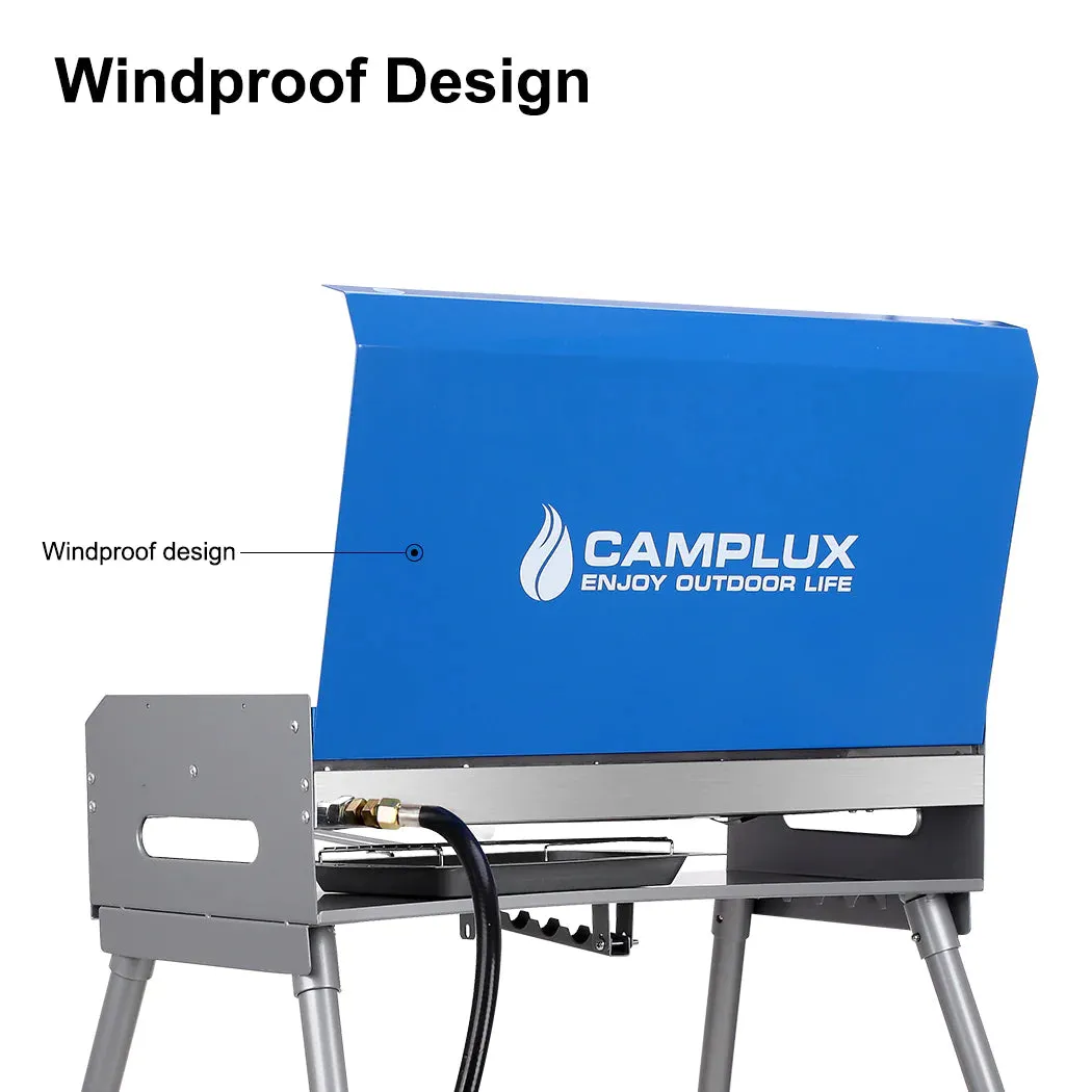 Camplux réchaud camping 2 feux grill gaz avec pieds