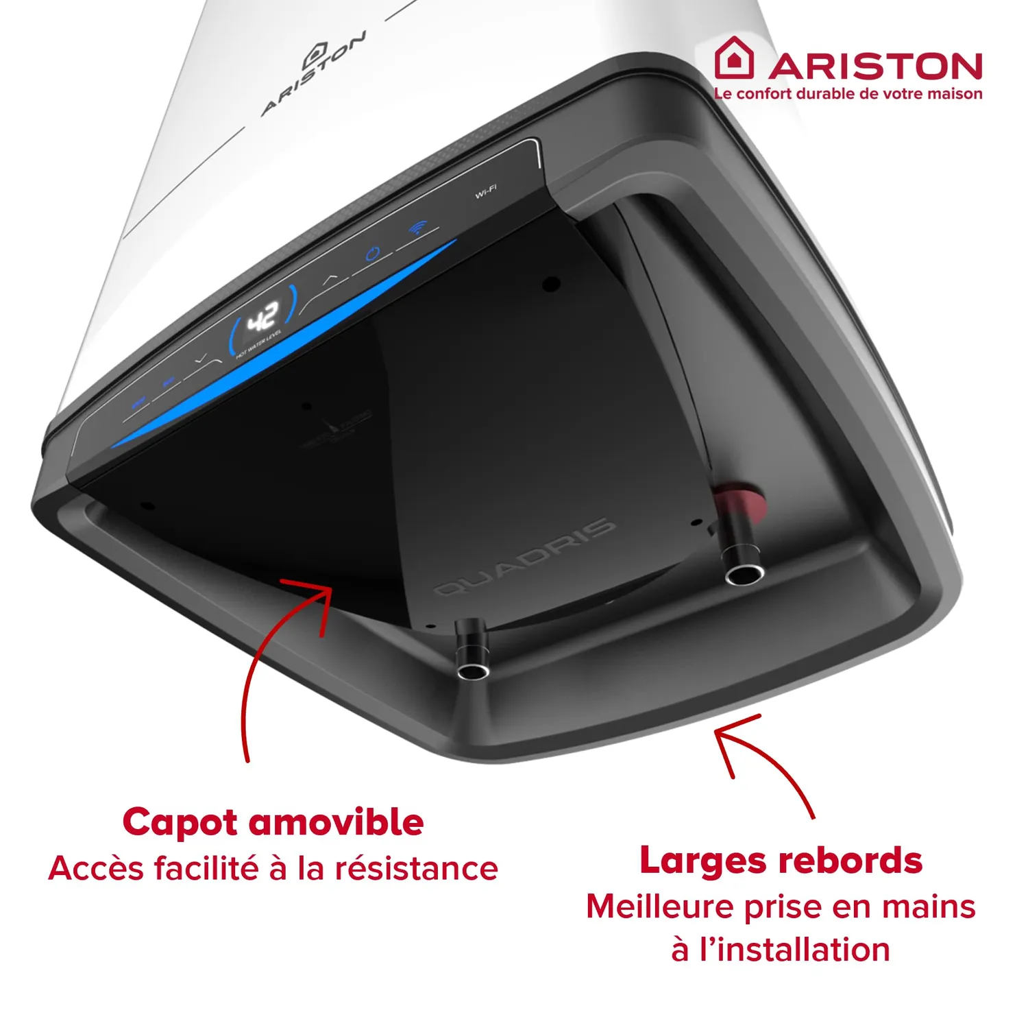 Ariston Hotpoint Quadris WiFi chauffe-eau compact 100L stéatite