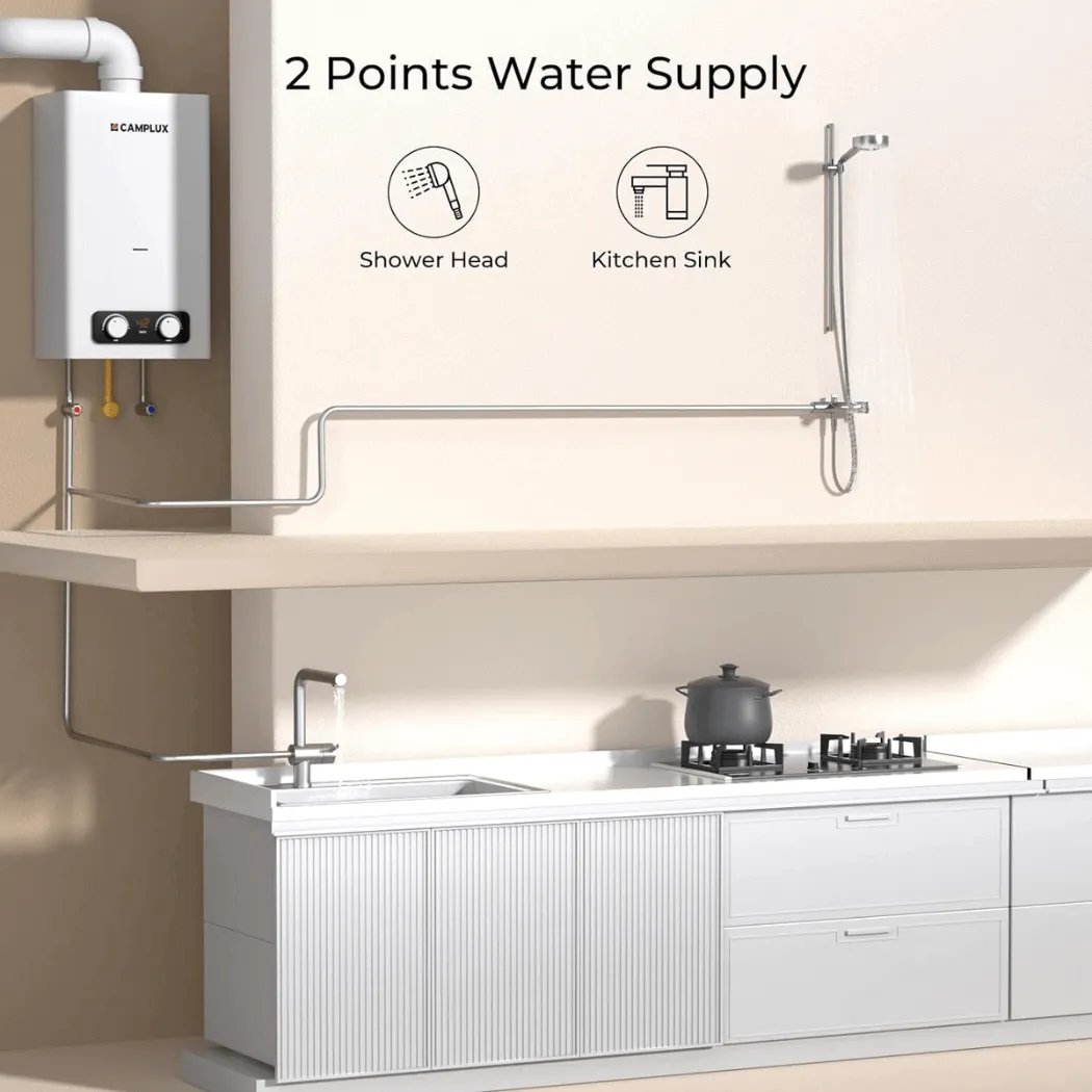 Camplux BY264 chauffe-eau gaz sans réservoir 10L 37 mbar