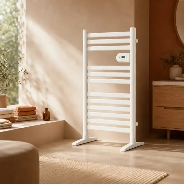 Bestherm Soria sèche-serviettes connecté sur pieds fluide