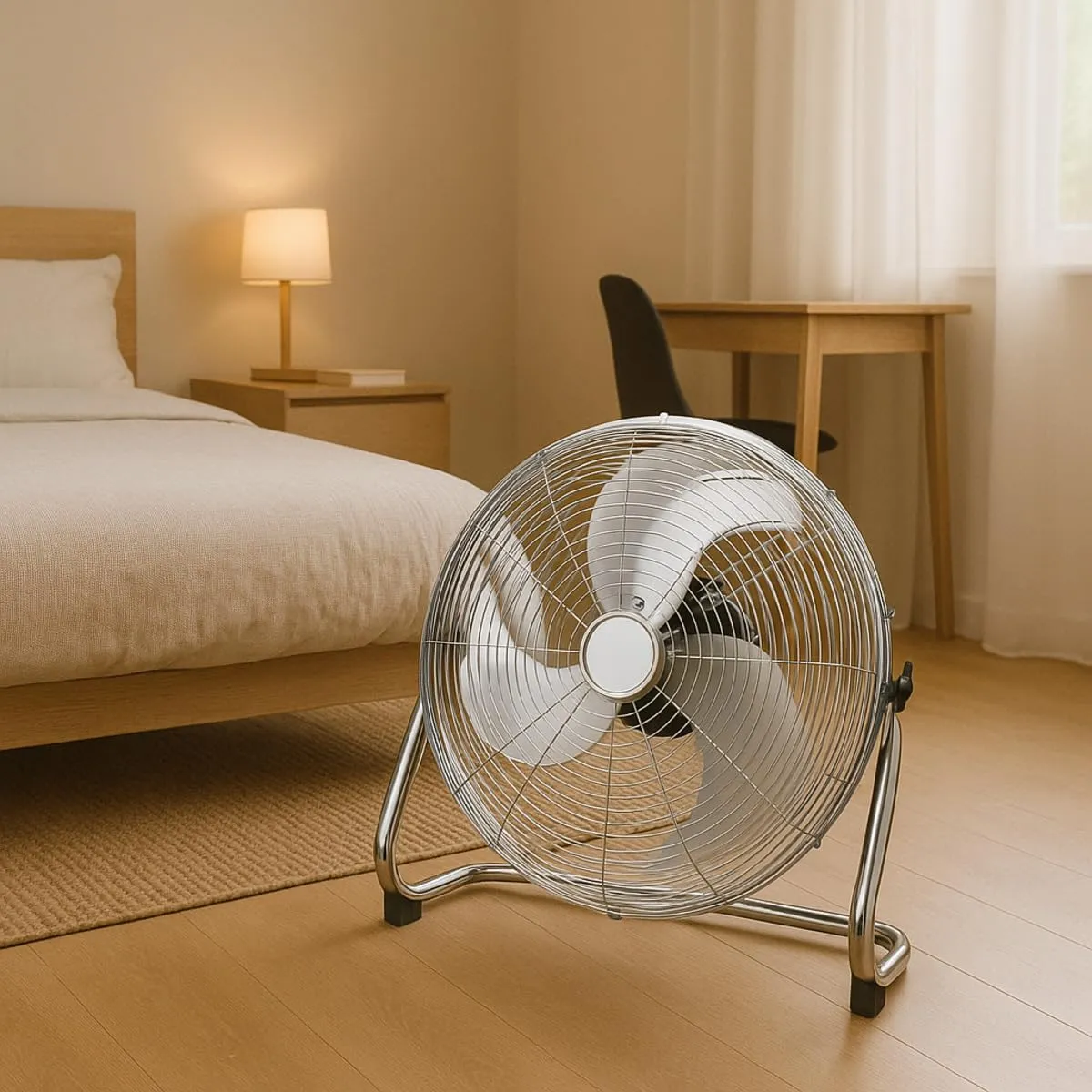 Voltman ventilateur brasseur d'air 45 cm chrome 1750 m3/h