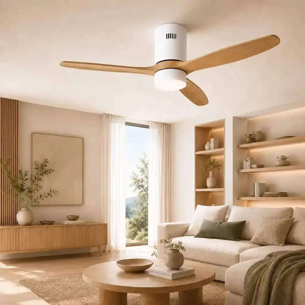 Bestherm Thomson ventilateur plafond LED 132cm blanc 38W