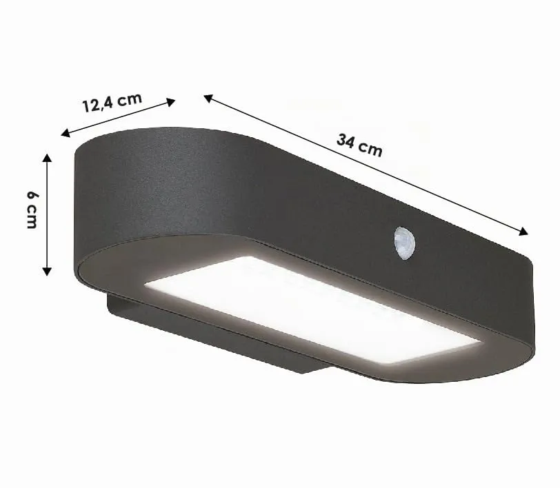 Voltman Voda A++ Applique solaire 500lm IP44 détecteur