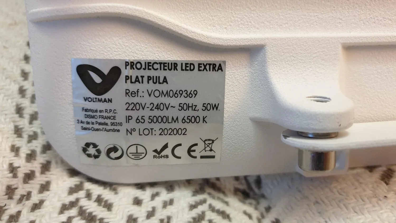Voltman Pula VOM069369 projecteur LED 50W blanc