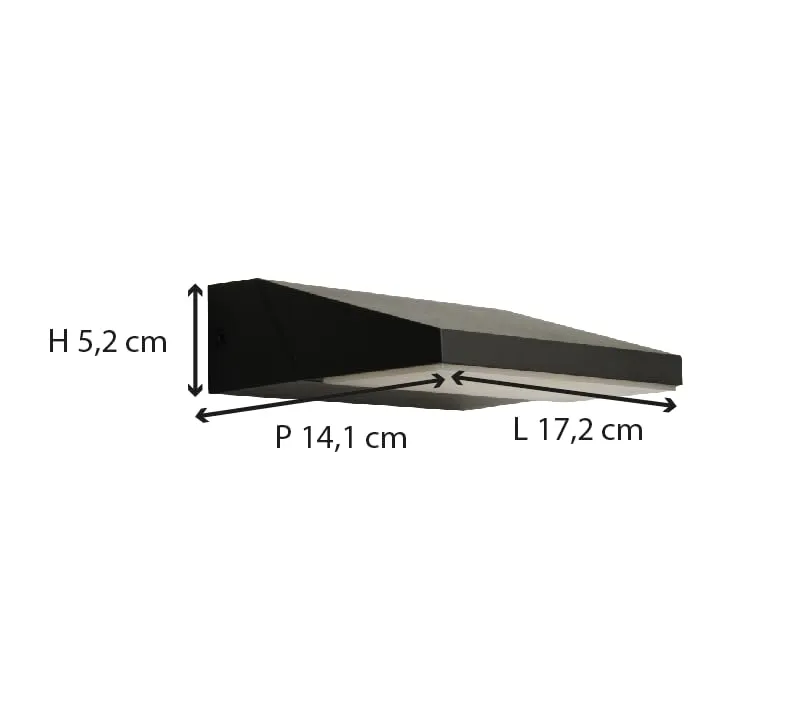 Voltman applique extérieure LED IP65 noire 1200 lm 3000K