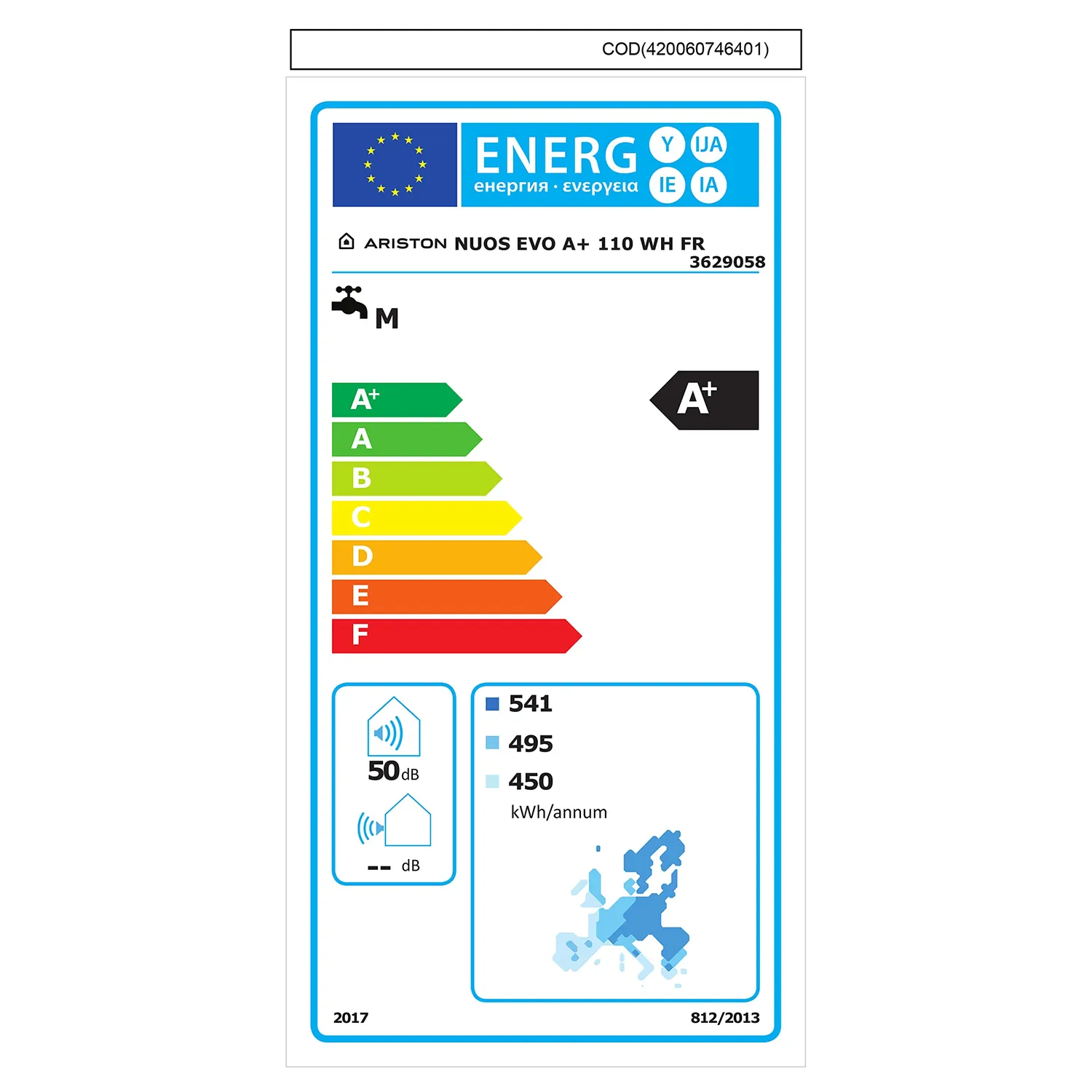 Ariston Nuos Evo A+ chauffe-eau thermodynamique 110L