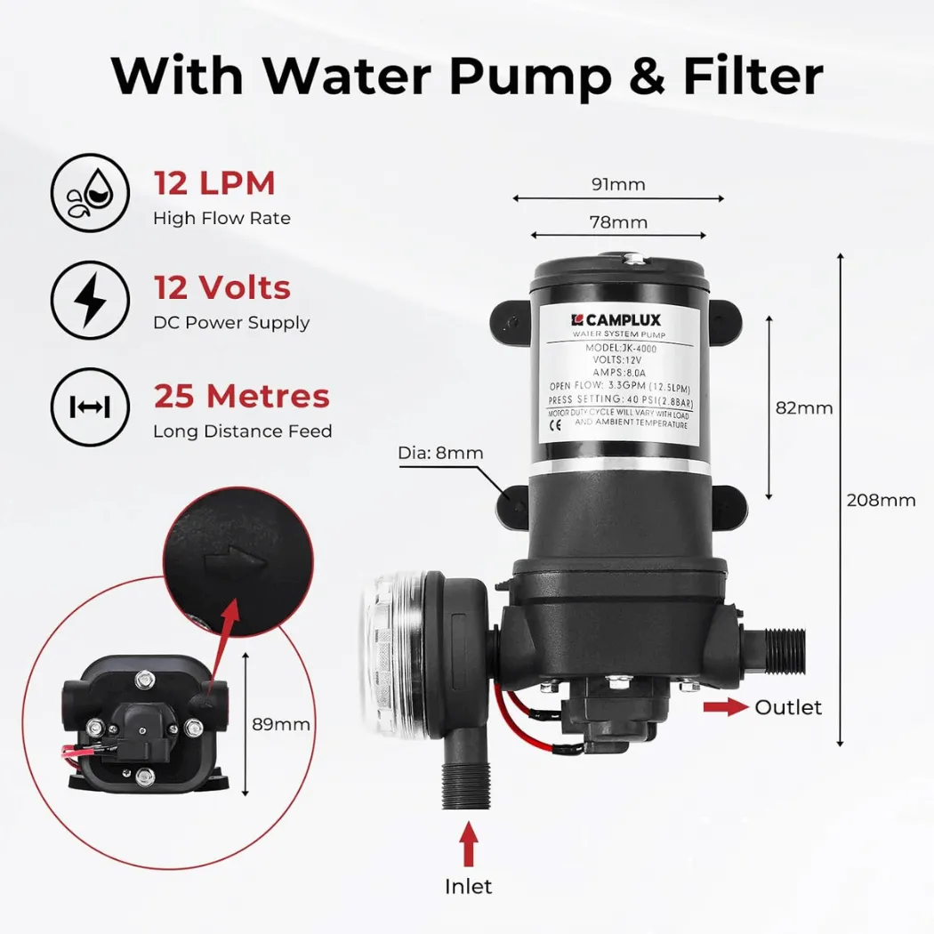 Camplux F10 PRO chauffe-eau gaz portable 10L 37 mbar