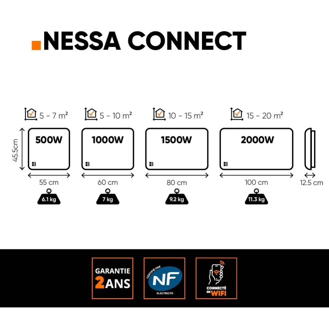 Bestherm Nessa Connect radiateur céramique wifi 500W
