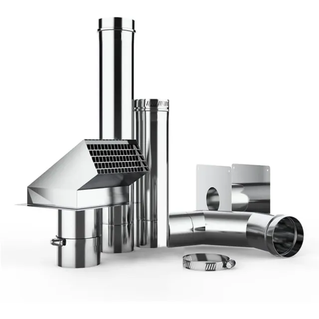 Camplux kit ventouse horizontale inox 3 pouces intérieur