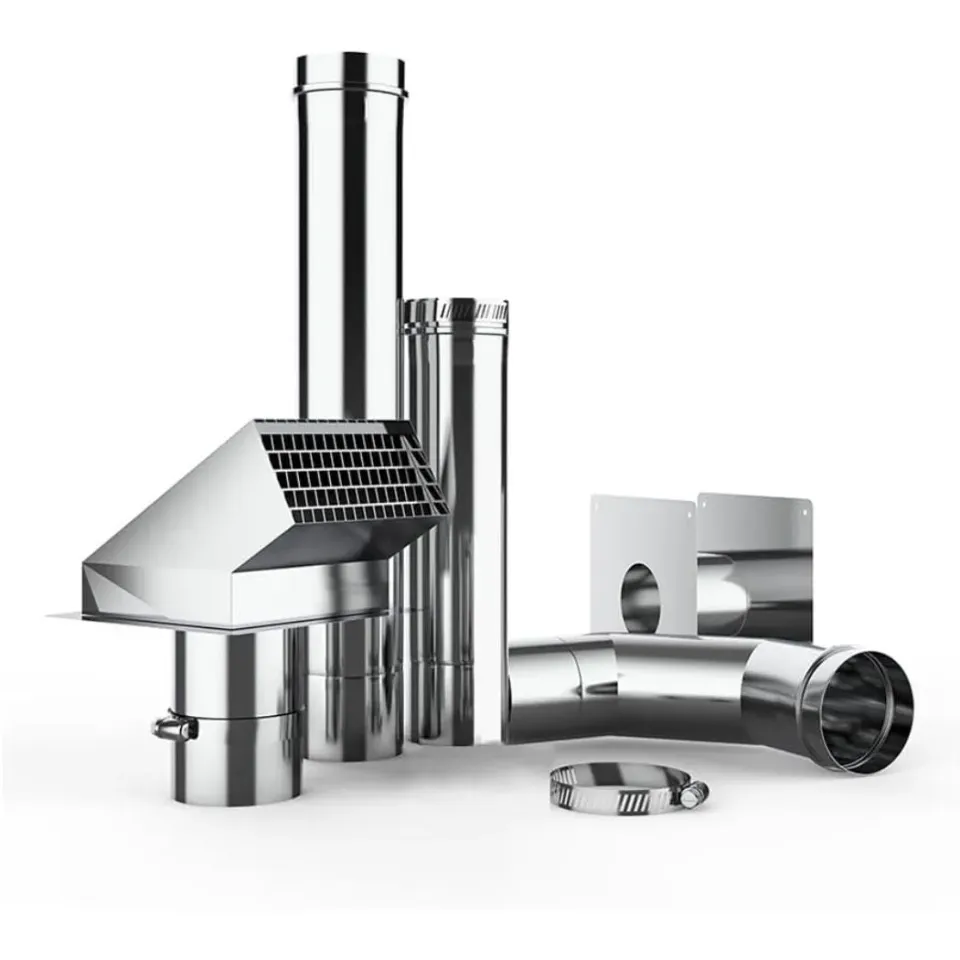 Camplux kit ventouse horizontale inox 3 pouces intérieur