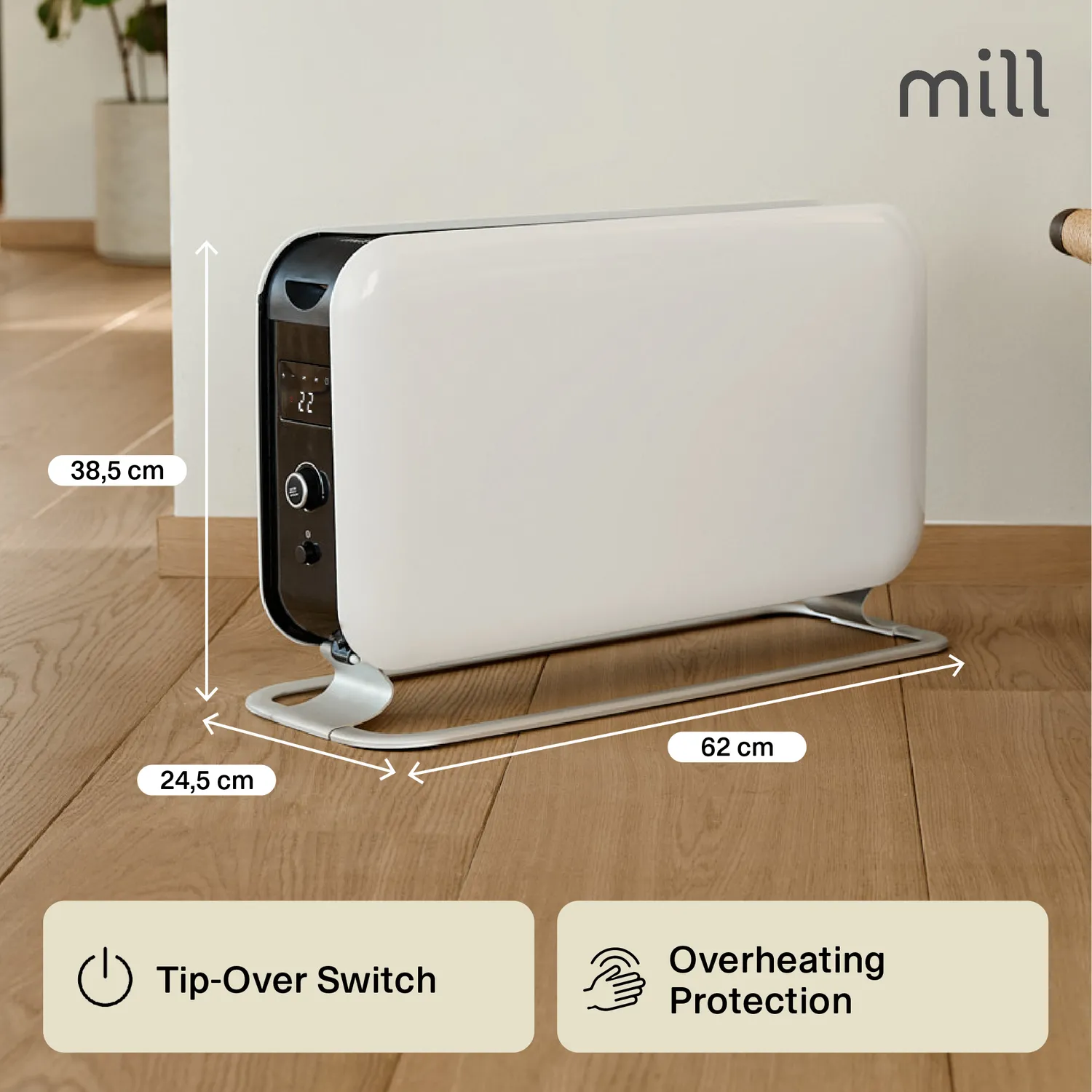 Mill Instant Max LED chauffage portable soufflant 2200W