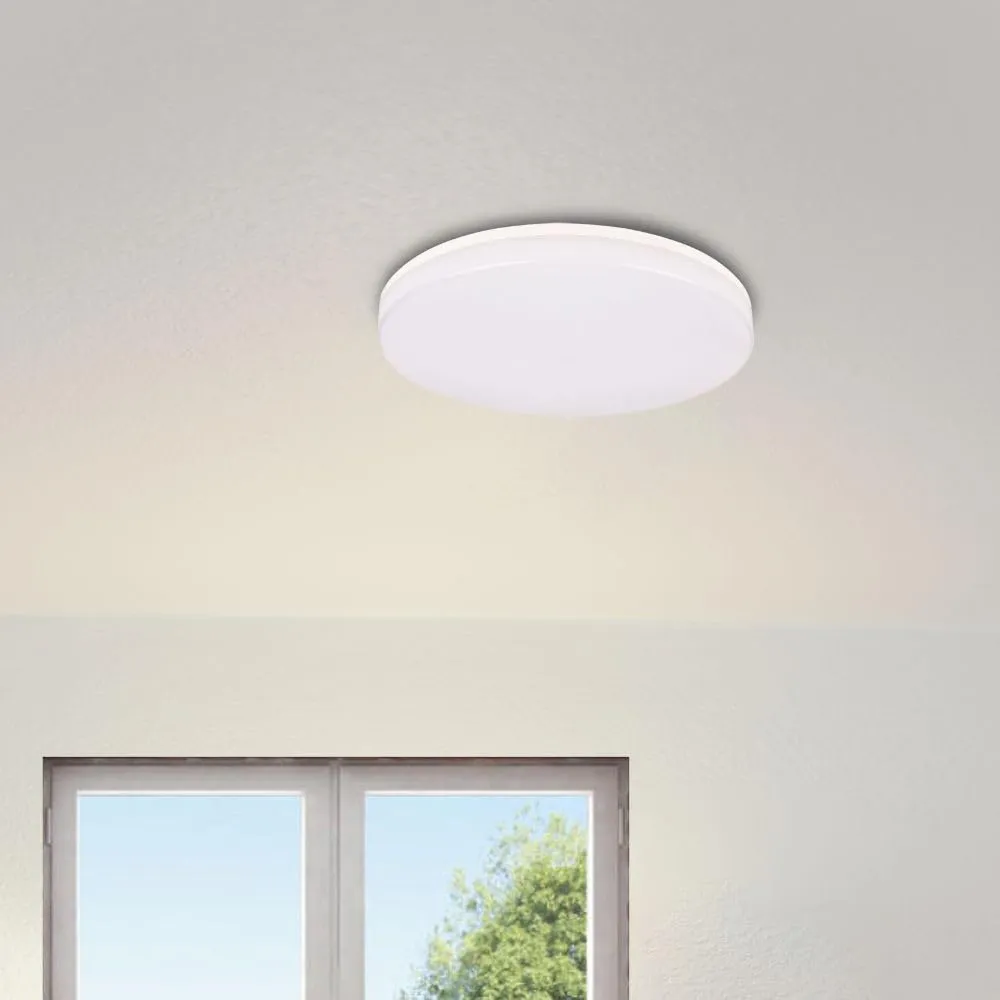 Voltman plafonnier rond LED 24 W IP44 blanc salle de bain