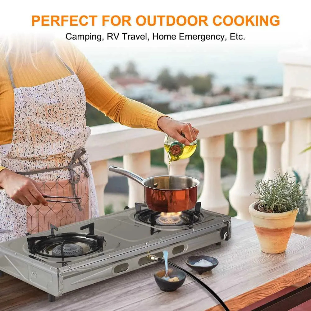 Camplux 2 feux réchaud camping inox 19600 BTU