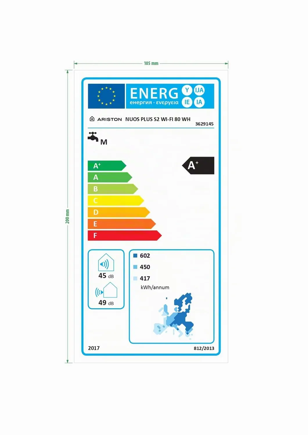 Ariston Nuos Plus S2 WiFi chauffe-eau thermodynamique 80 L silencieux