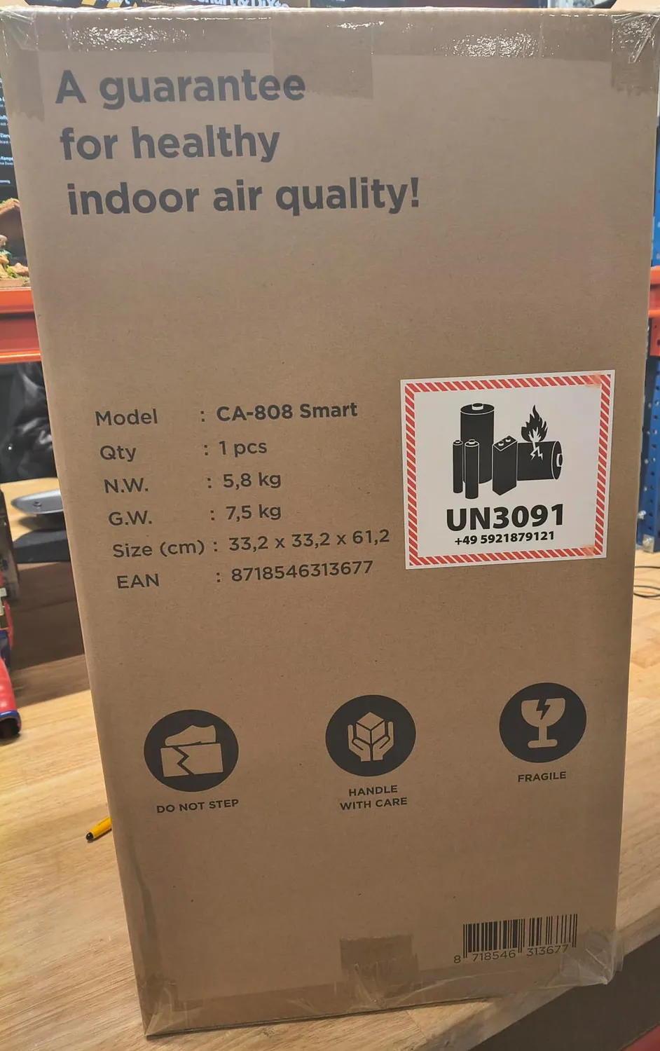 Clean Air Optima CA-806 humidificateur purificateur 8L 60m2