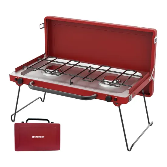 Camplux Safari Réchaud camping gaz 2 feux 20000 BTU