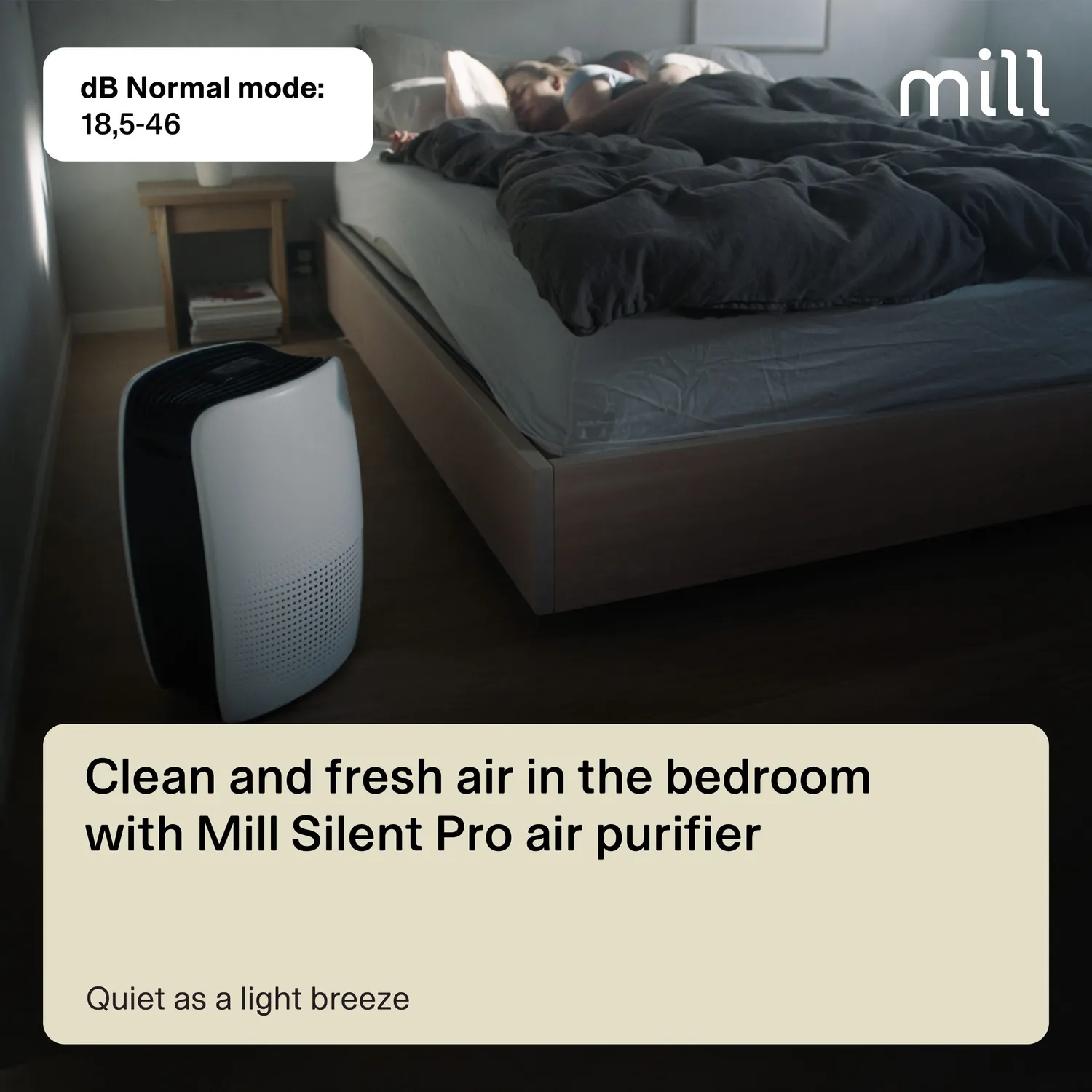 Mill Silent Pro purificateur d’air compact silencieux