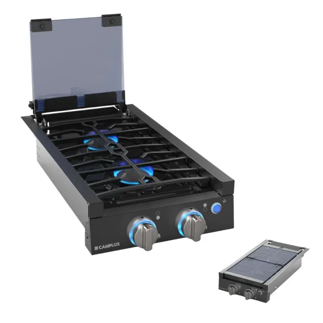 Camplux 12 pouces plaque gaz camping-car 2 feux encastrable