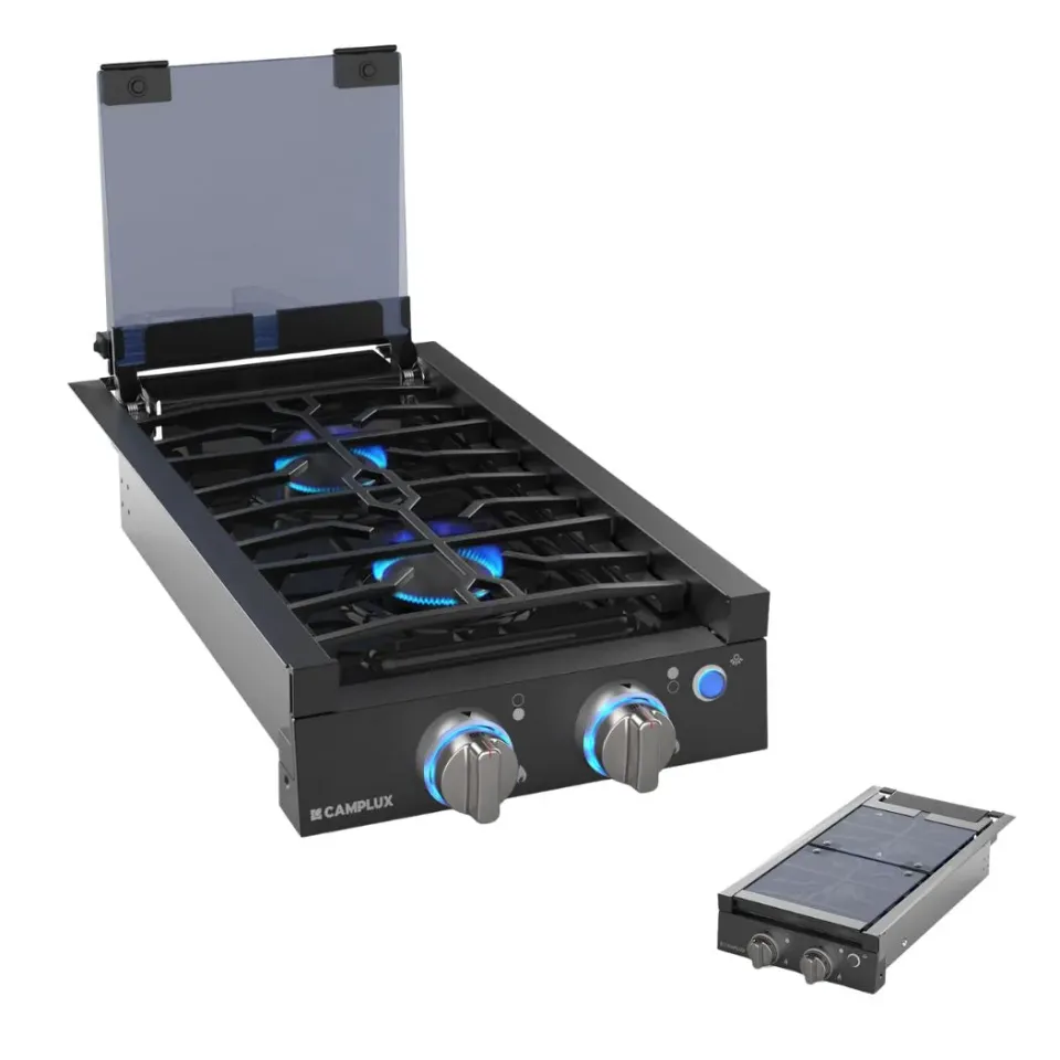 Camplux 12 pouces plaque gaz camping-car 2 feux encastrable