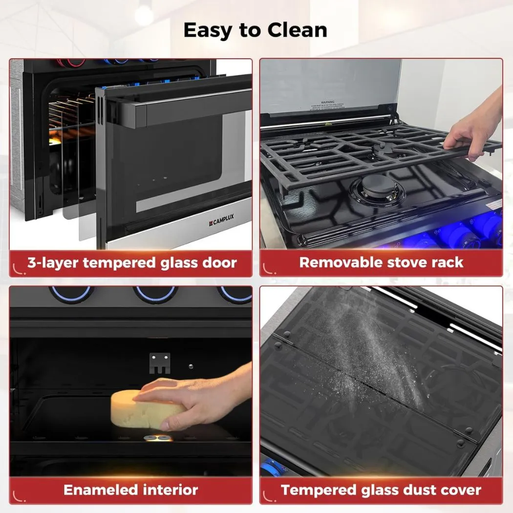 Camplux Elite cuisinière camping-car four gaz 3 feux