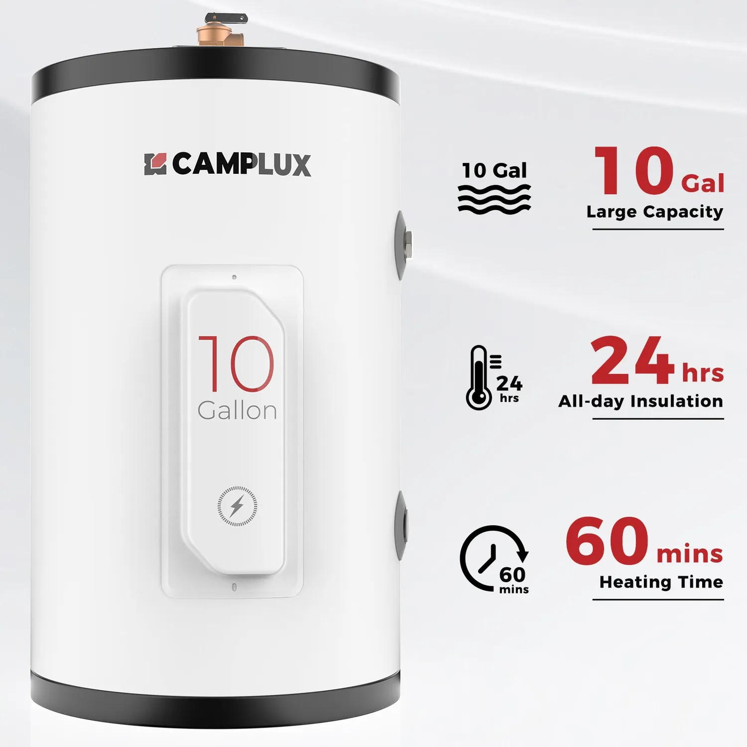 Camplux Chauffe-Eau Électrique 10 Gallons 1500W 38L Réservoir