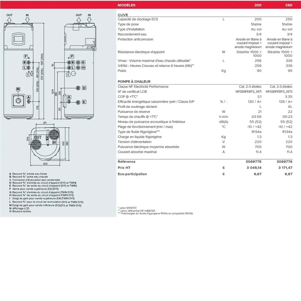 Ariston Hotpoint Nuos Plus Wifi 200L thermodynamique A+