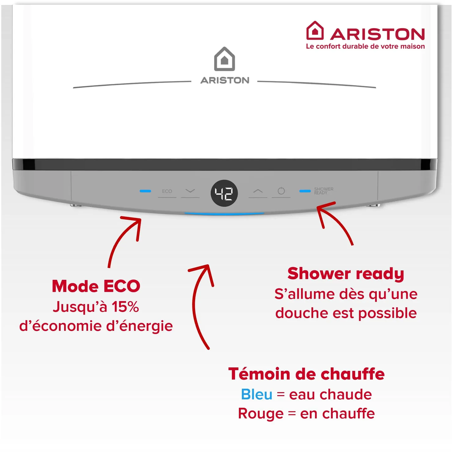Ariston Hotpoint Velis Dune chauffe-eau plat 80L Eco