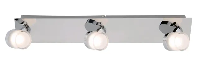 Voltman réglette salle de bain 3 spots chrome LED