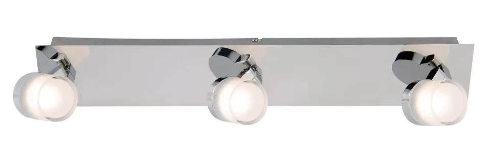 Voltman réglette salle de bain 3 spots chrome LED