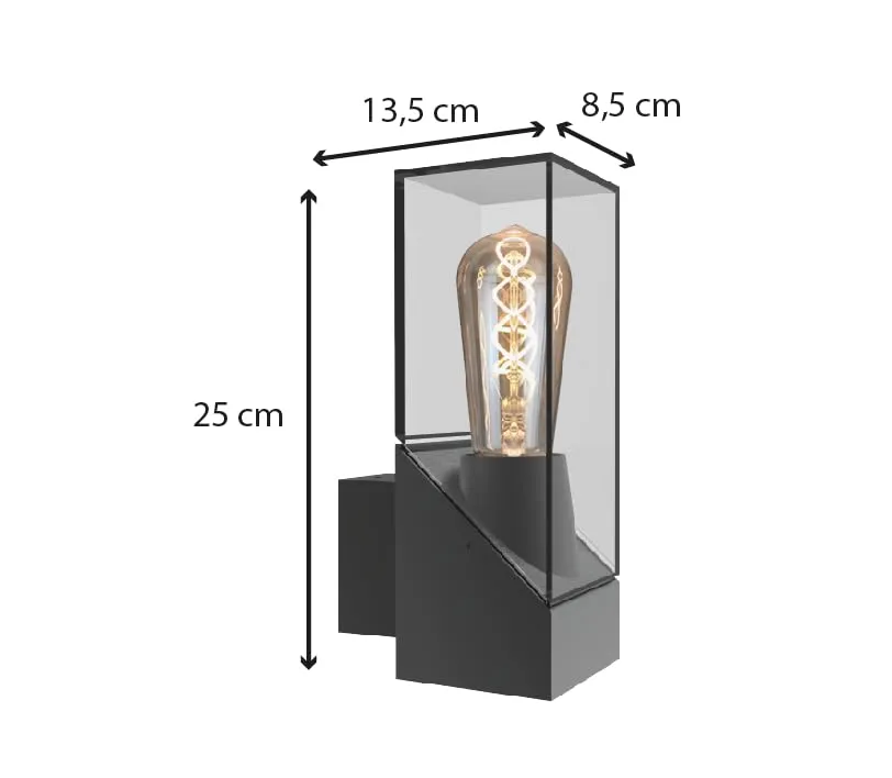 Voltman VOM069303 applique extérieure Faro noire E27