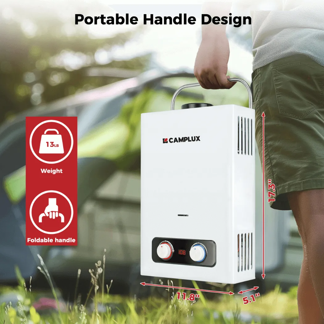 Camplux Pro 6L chauffe-eau gaz sans réservoir 6L avec pompe