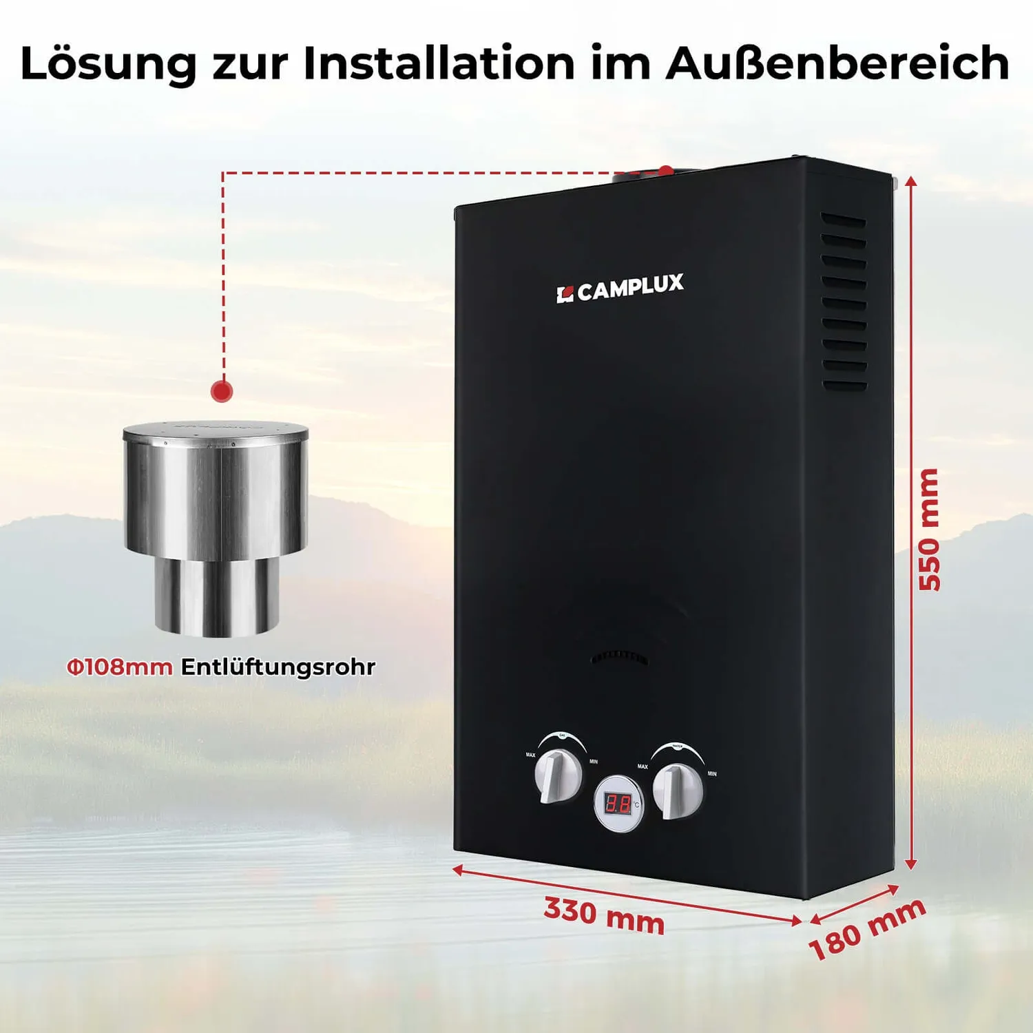 Camplux BW264BC chauffe-eau gaz 10 L 50 mbar