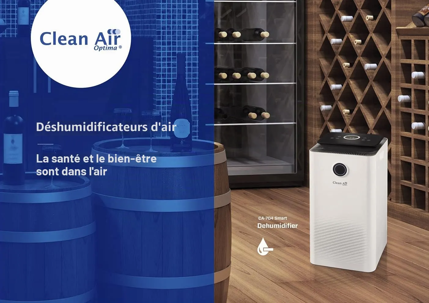 Clean Air Optima CA-704 Smart déshumidificateur 10 L/jour HEPA