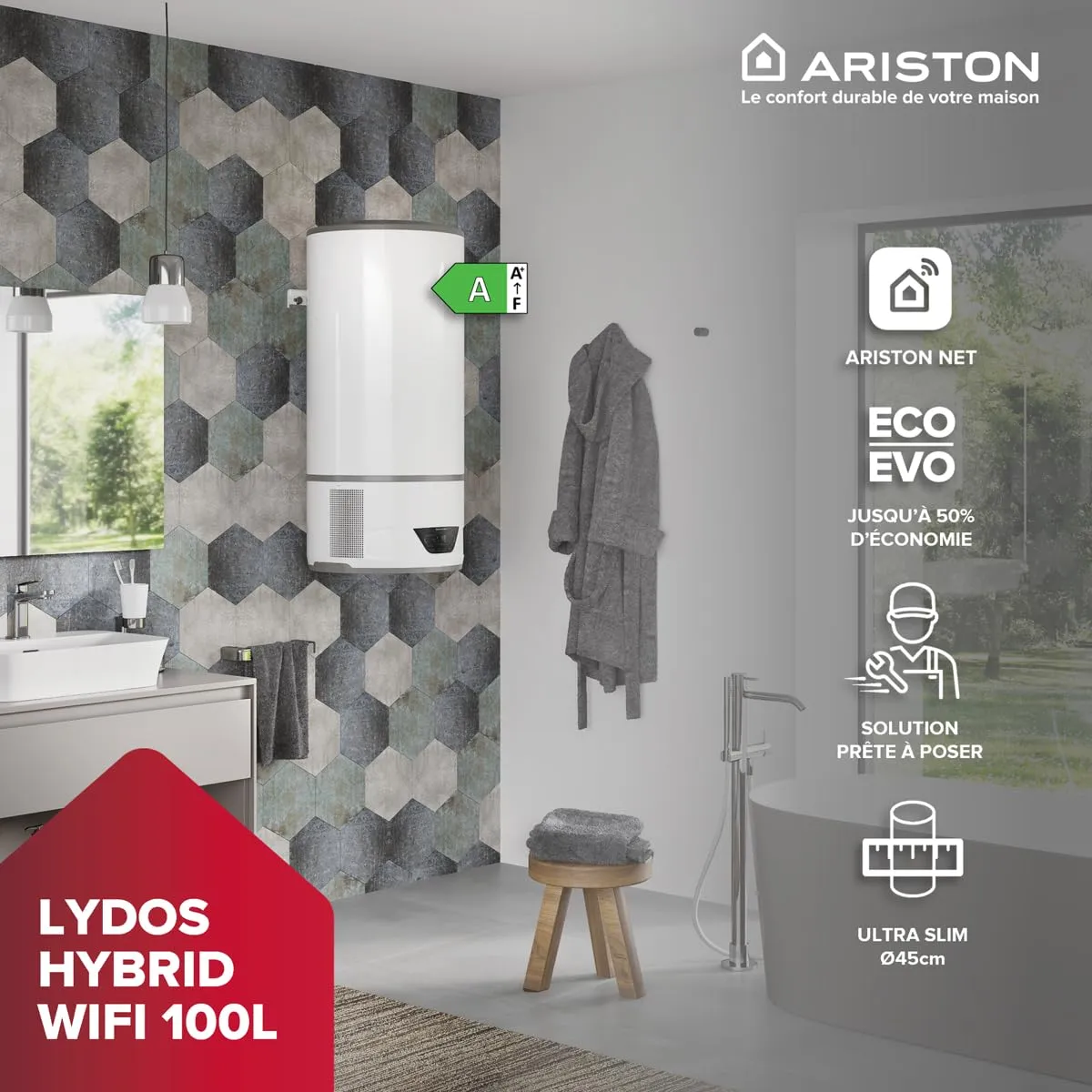 Ariston Hotpoint Lydos Hybrid Wifi 100L chauffe-eau 100 L