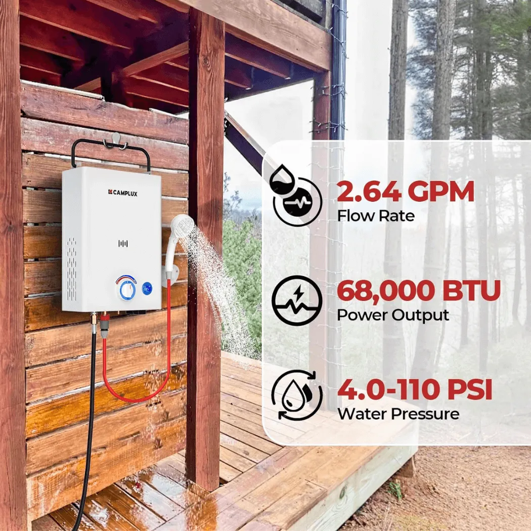 Camplux First F10 Pro chauffe-eau gaz 10L kit pompe