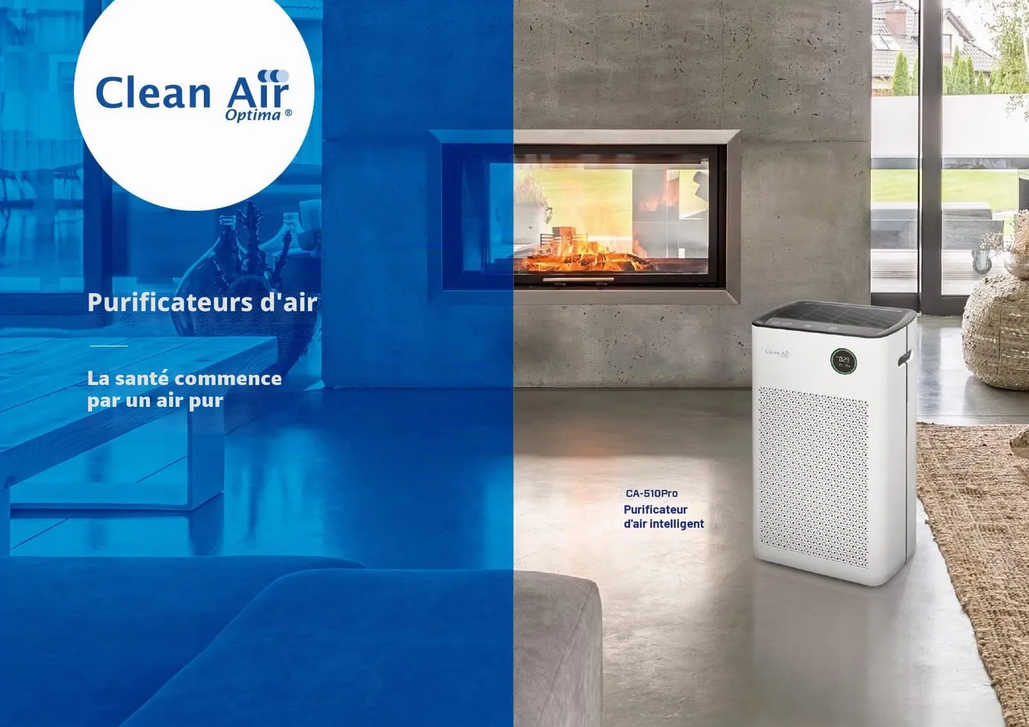 Clean Air Optima CA-510Pro purificateur HEPA 110 m² nuit 10dB