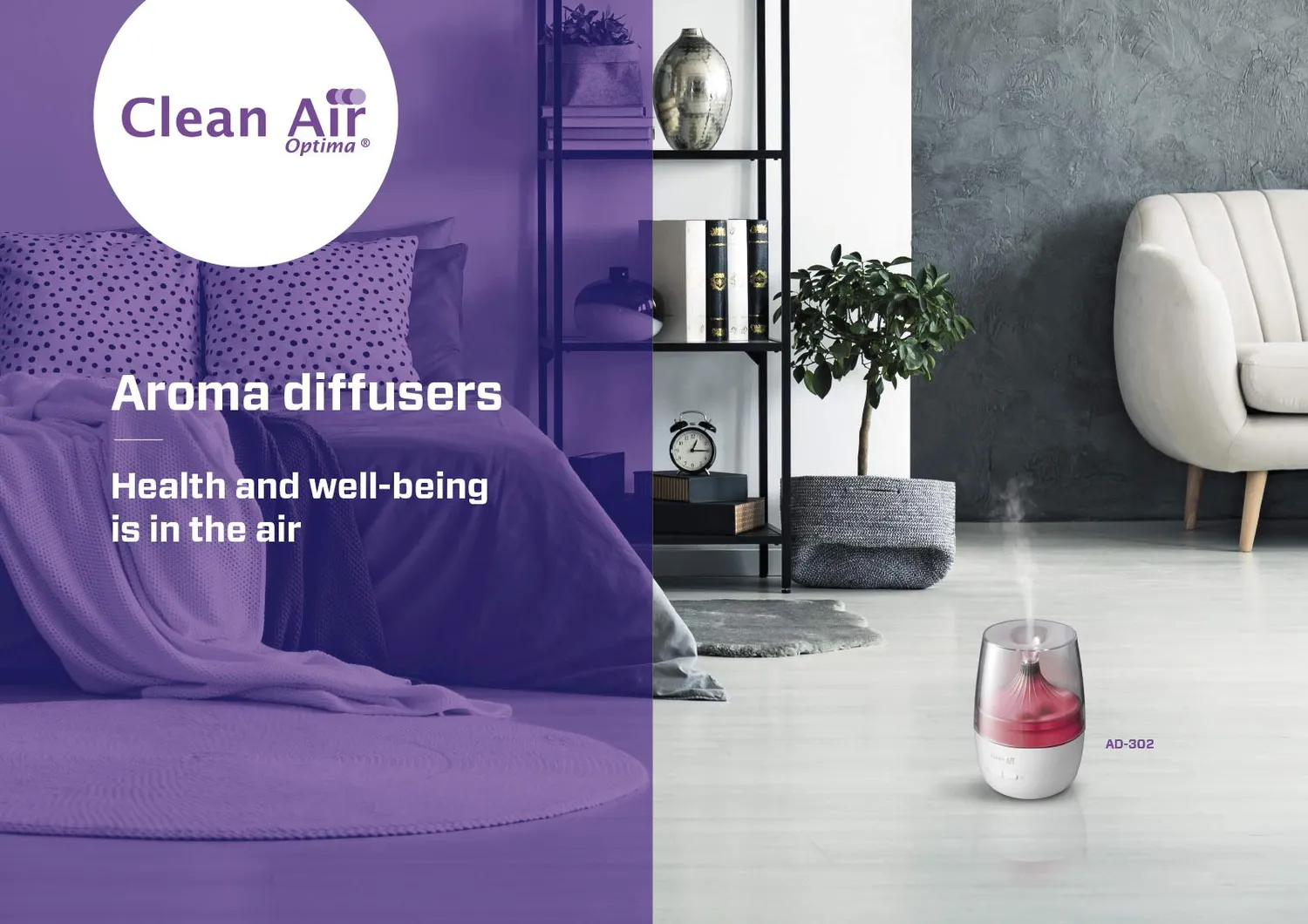Clean Air Optima Aromatherapy AD-302 diffuseur d'arômes