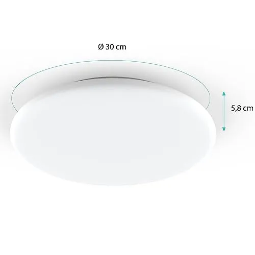 Voltman plafonnier salle de bain IP54 18W blanc 1710 lm