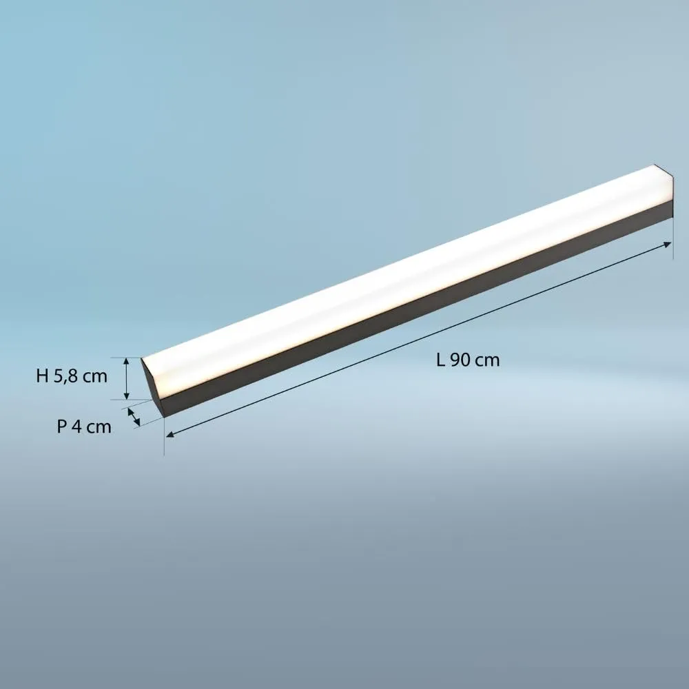 Voltman Khea réglette salle de bain 90cm noire IP44