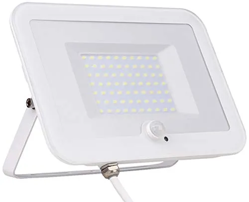 Voltman projecteur LED plat blanc 50W détecteur IP65