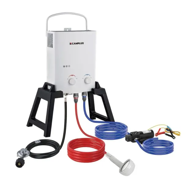 Camplux AY132 Douche camping gaz 5L 1,32 GPM blanc