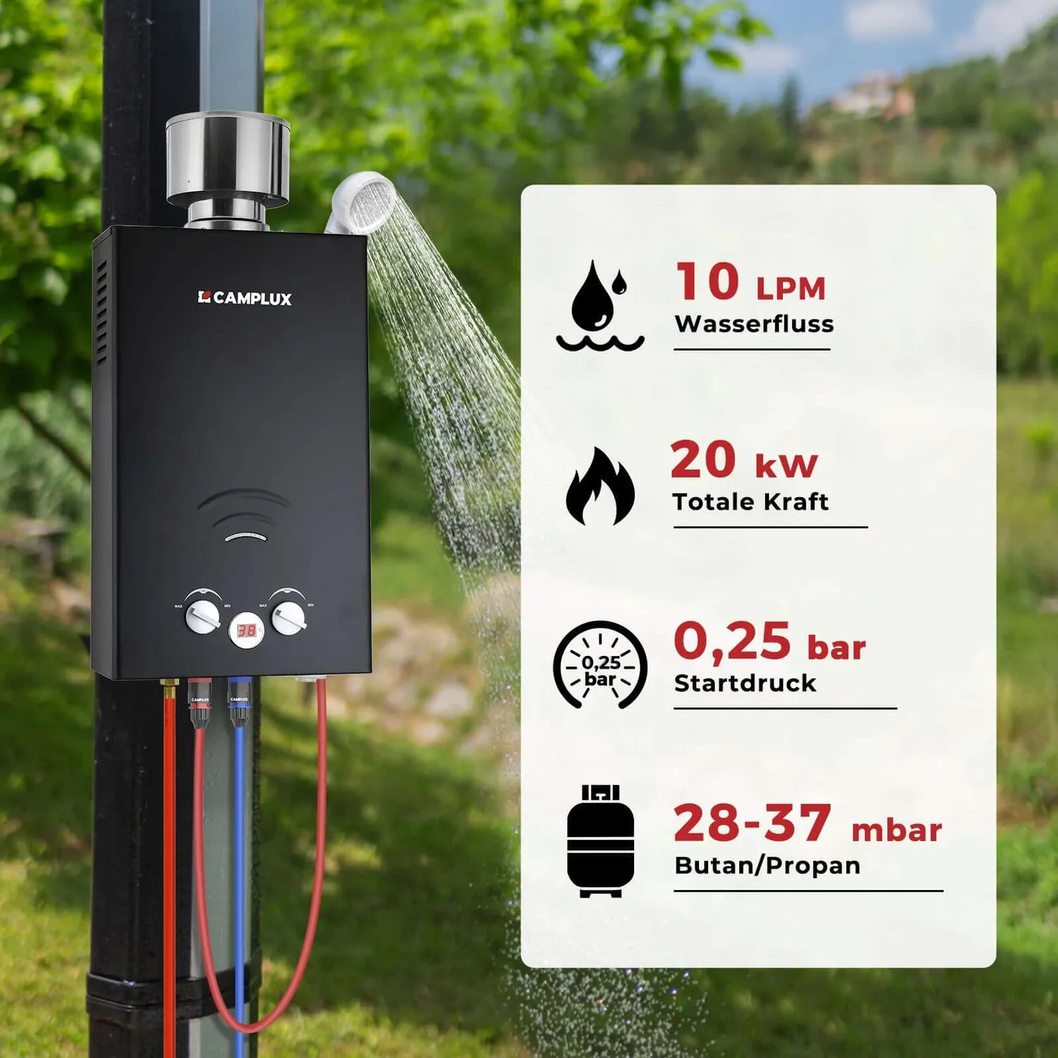 Camplux BW264BC chauffe-eau gaz 10 L 50 mbar