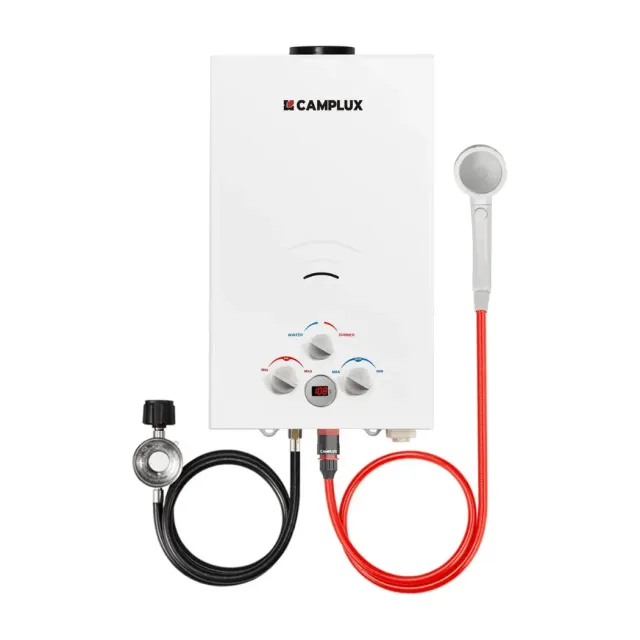 Camplux 2,64 GPM chauffe-eau propane portable blanc instantané