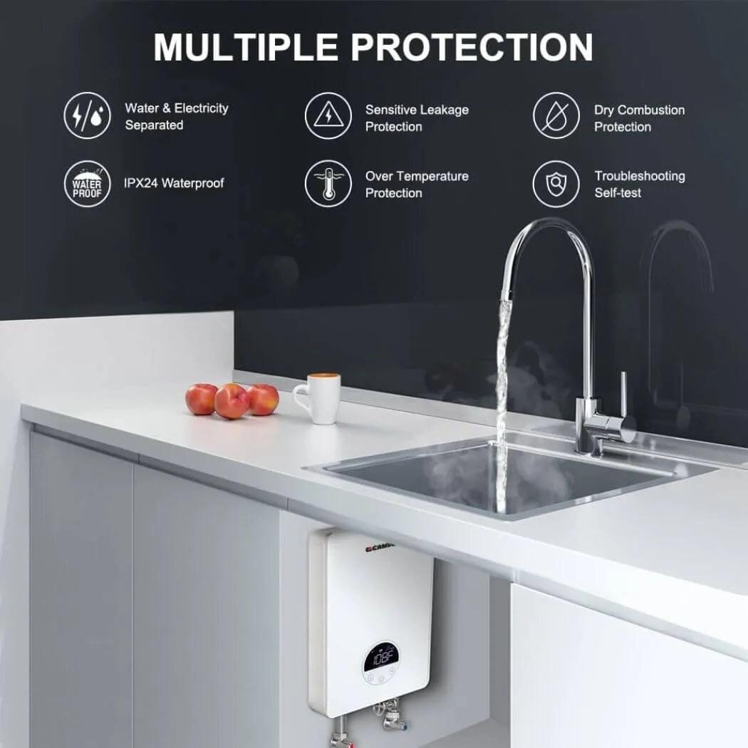 Camplux 6 kW chauffe-eau électrique instantané 1,0 GPM blanc