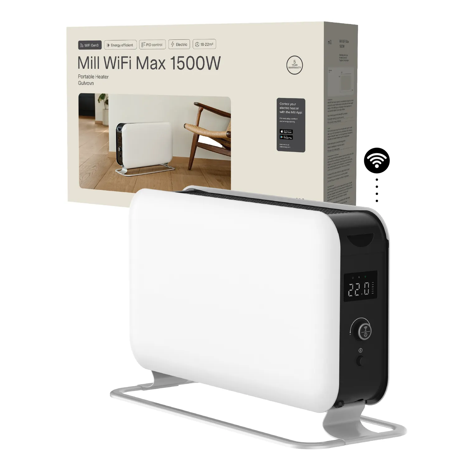 Mill WiFi Max chauffage portable 1500W connecté mobile