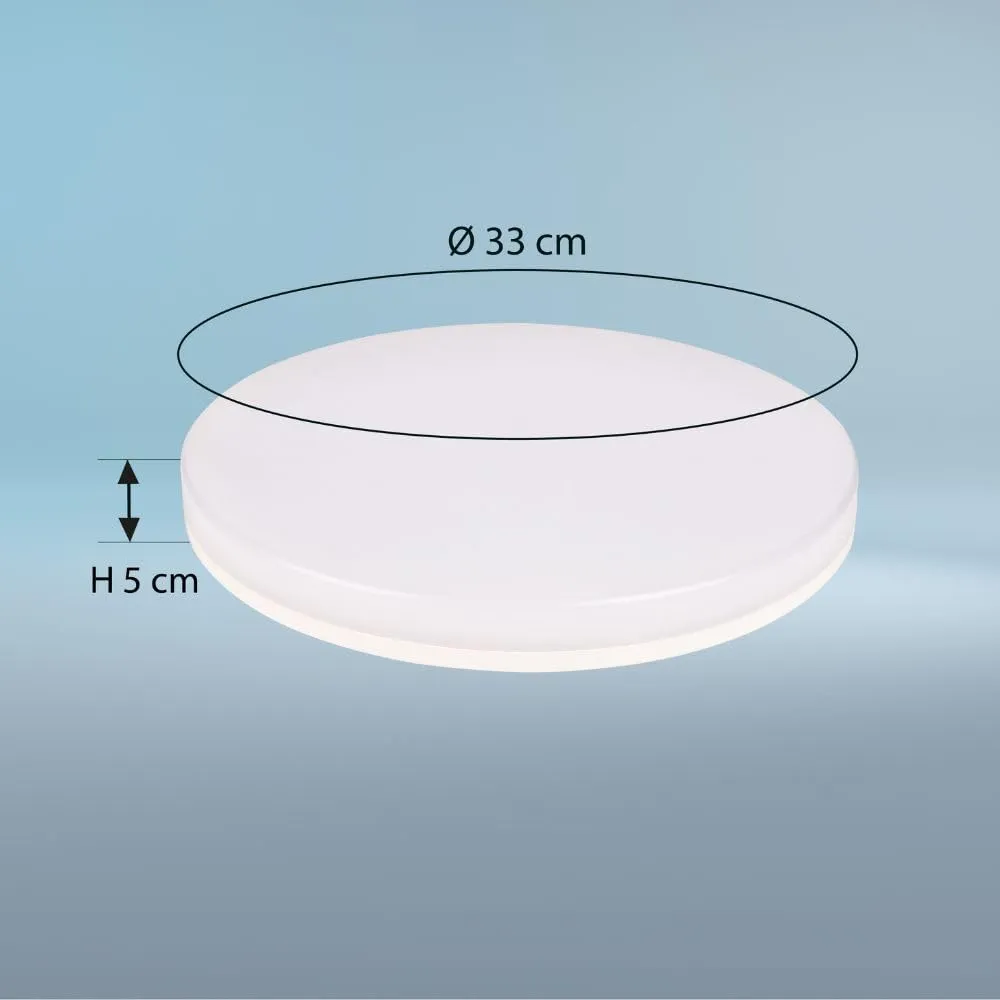 Voltman plafonnier rond LED 24 W IP44 blanc salle de bain